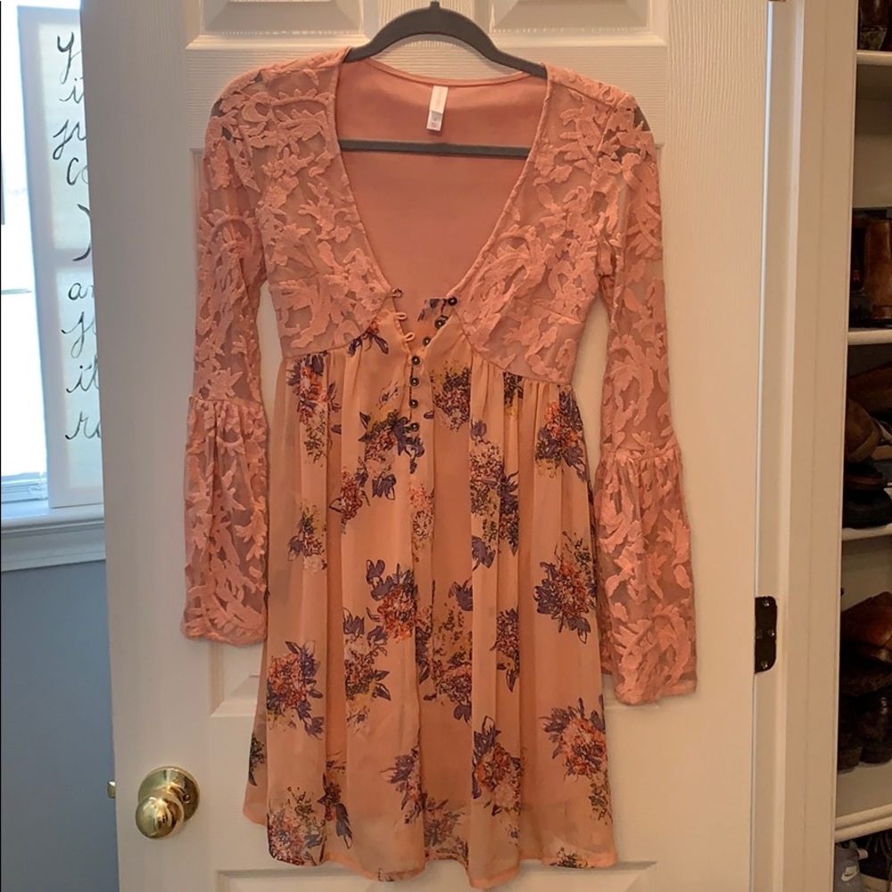 Target Pink lace flower dress